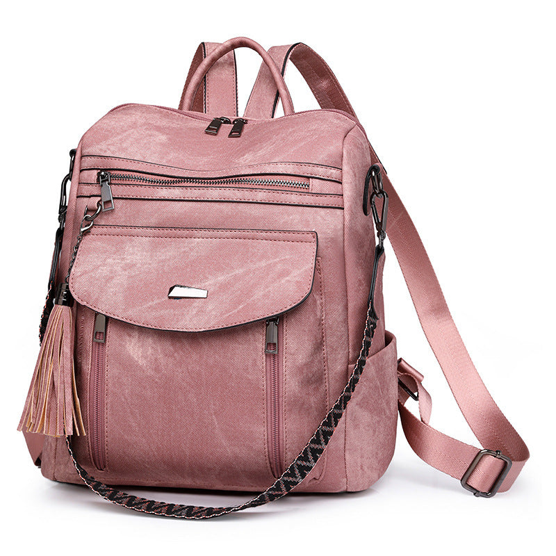 pink​ pu backpack,women,side
