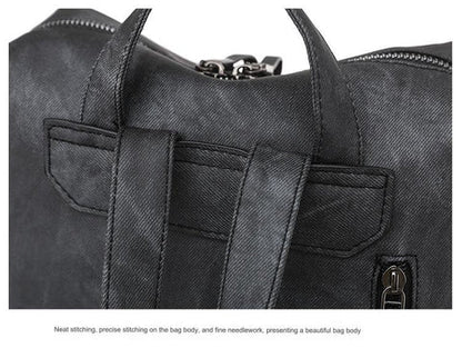 black fanlosn retro pu leather backpack women and girl,custom,detail 02