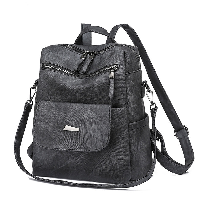 black fanlosn retro pu leather backpack women and girl,custom,side