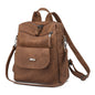brown fanlosn retro pu leather backpack women and girl,custom,side