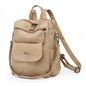 khaki fanlosn retro pu leather backpack women and girl,custom,side
