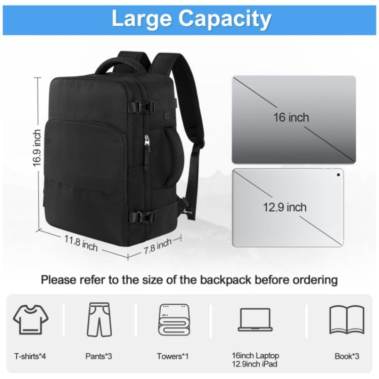 black fanlosn 3 in 1 waterproof backpack,custom,dimensions
