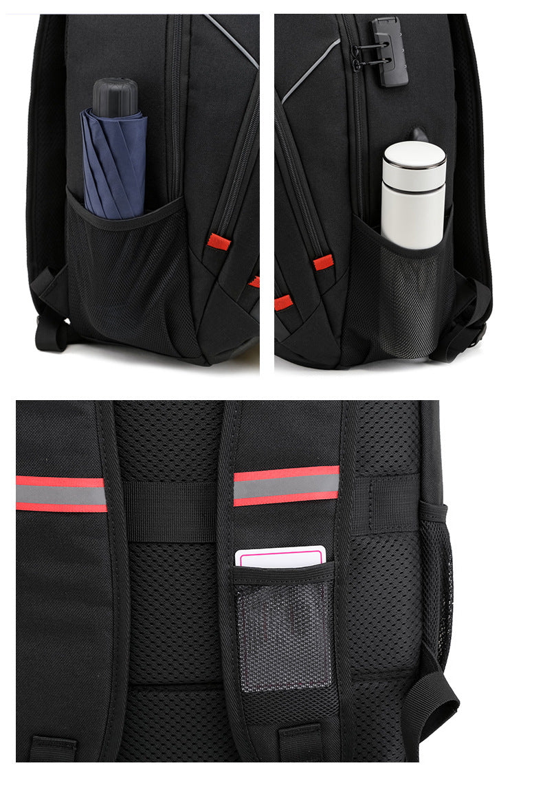 backpack with water bottle holder and breathable back panel