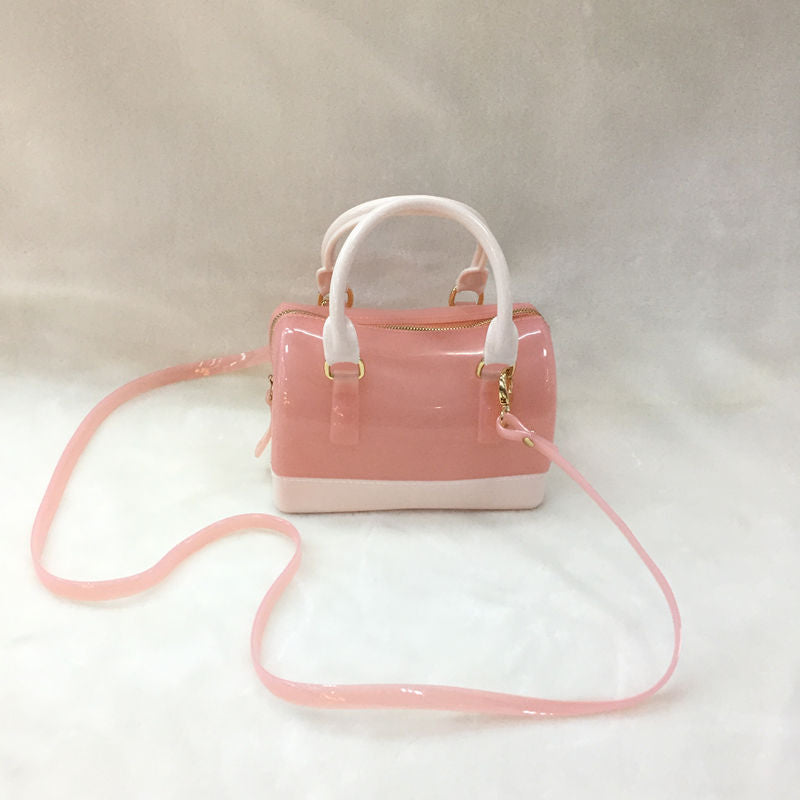 2024 Spring and Summer One Shoulder Crossbody Portable Candy Transparent Mini Mini Pillow Gel Bag