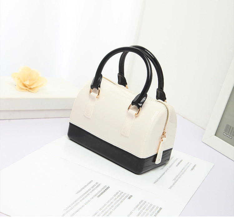 2024 Spring and Summer One Shoulder Crossbody Portable Candy Transparent Mini Mini Pillow Gel Bag