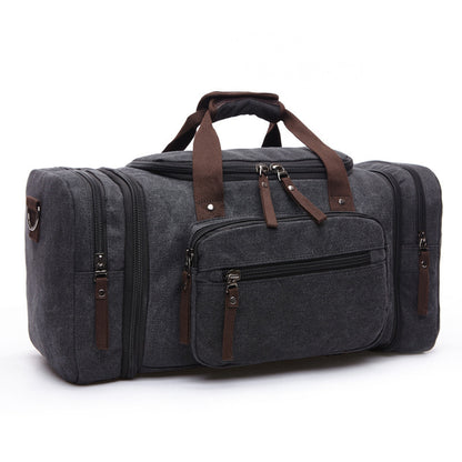 black canvas luggage travel bags,men,front