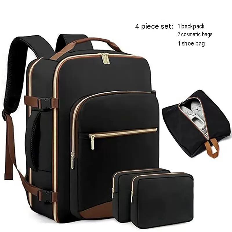 black corporate travel backpack for company employee programs