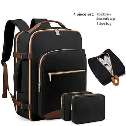 black corporate travel backpack for company employee programs