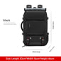 black laptop travel backpack with multiple storage pockets