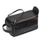 black leather men's toiletry bag for business travel