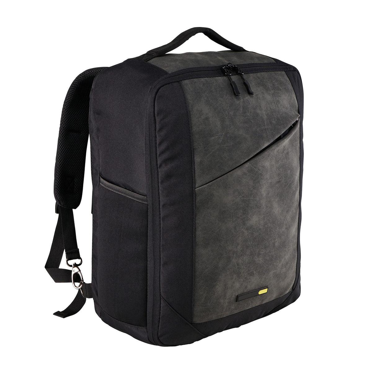 black custom rpet backpack large size 45x36x20cm for business travel and wholesale orders