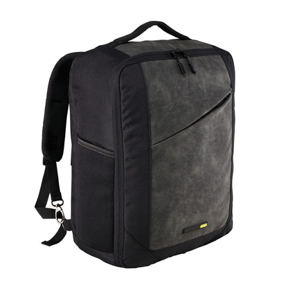 black custom rpet backpack large size 45x36x20cm for business travel and wholesale orders