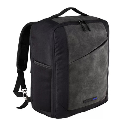 black rpet laptop backpack medium size with custom logo option for corporate use