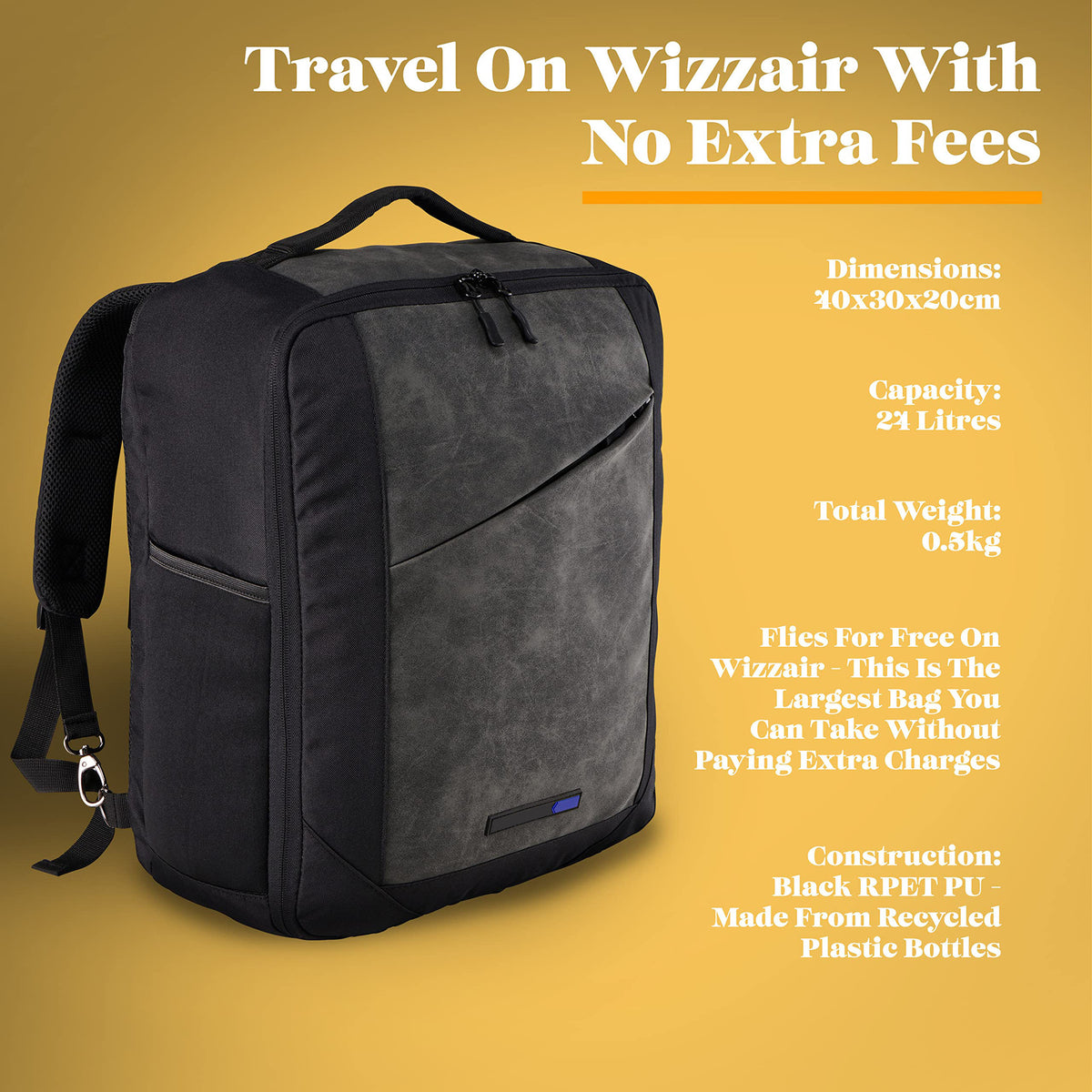  backpack made from recycled polyester
