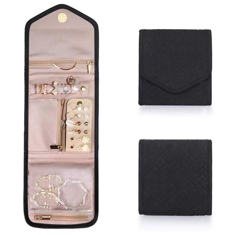 black small jewelry organizer pouch for travel
