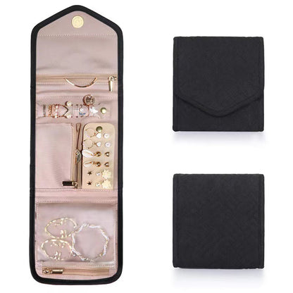 black small jewelry organizer pouch for travel