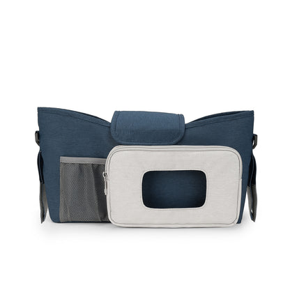 blue insulated baby stroller organizer bag