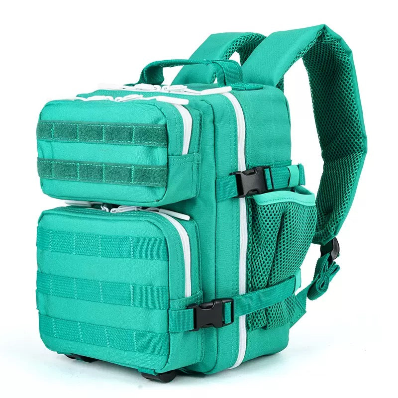 blue green mini sports backpack for gym travel camping and outdoor activities 02