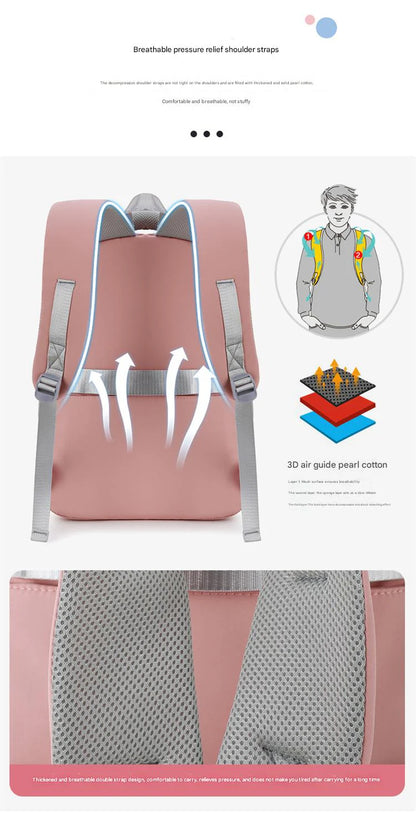 student backpack with breathable back panel and comfortable shoulder straps