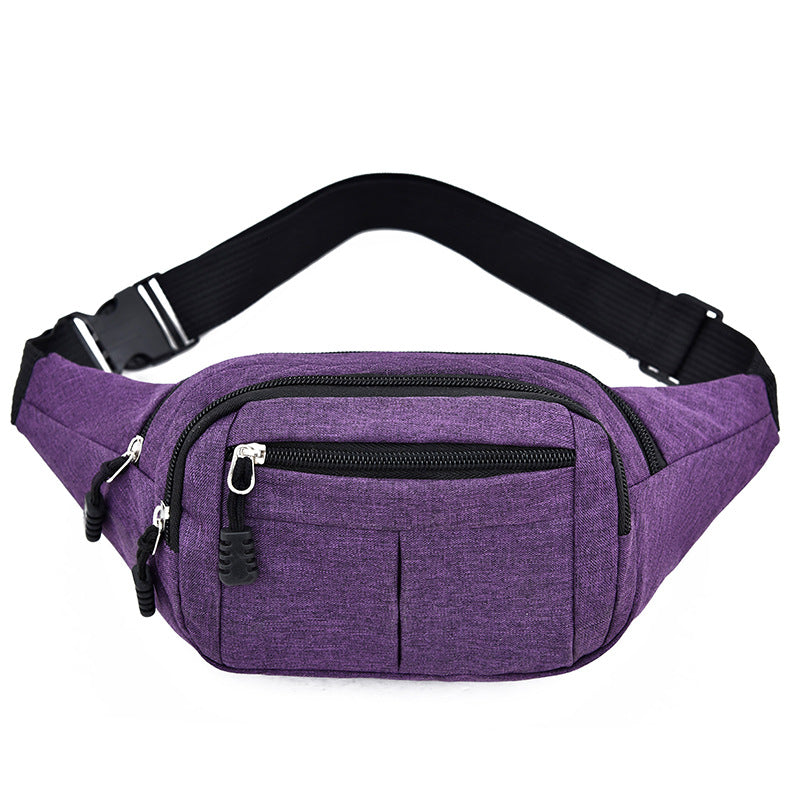 purple polyester budget waist bag,custom,front