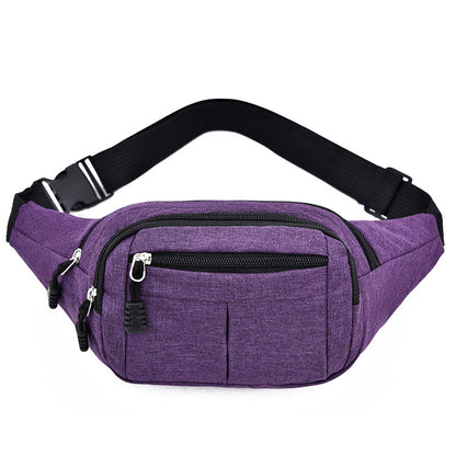 purple polyester budget waist bag,custom,front