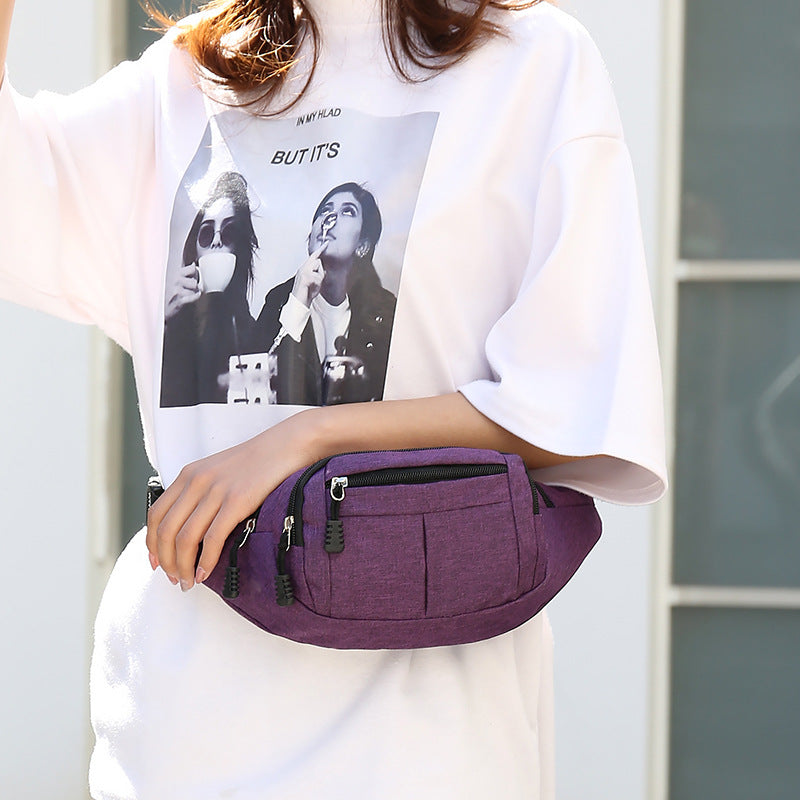 purple polyester budget waist bag,custom,model display