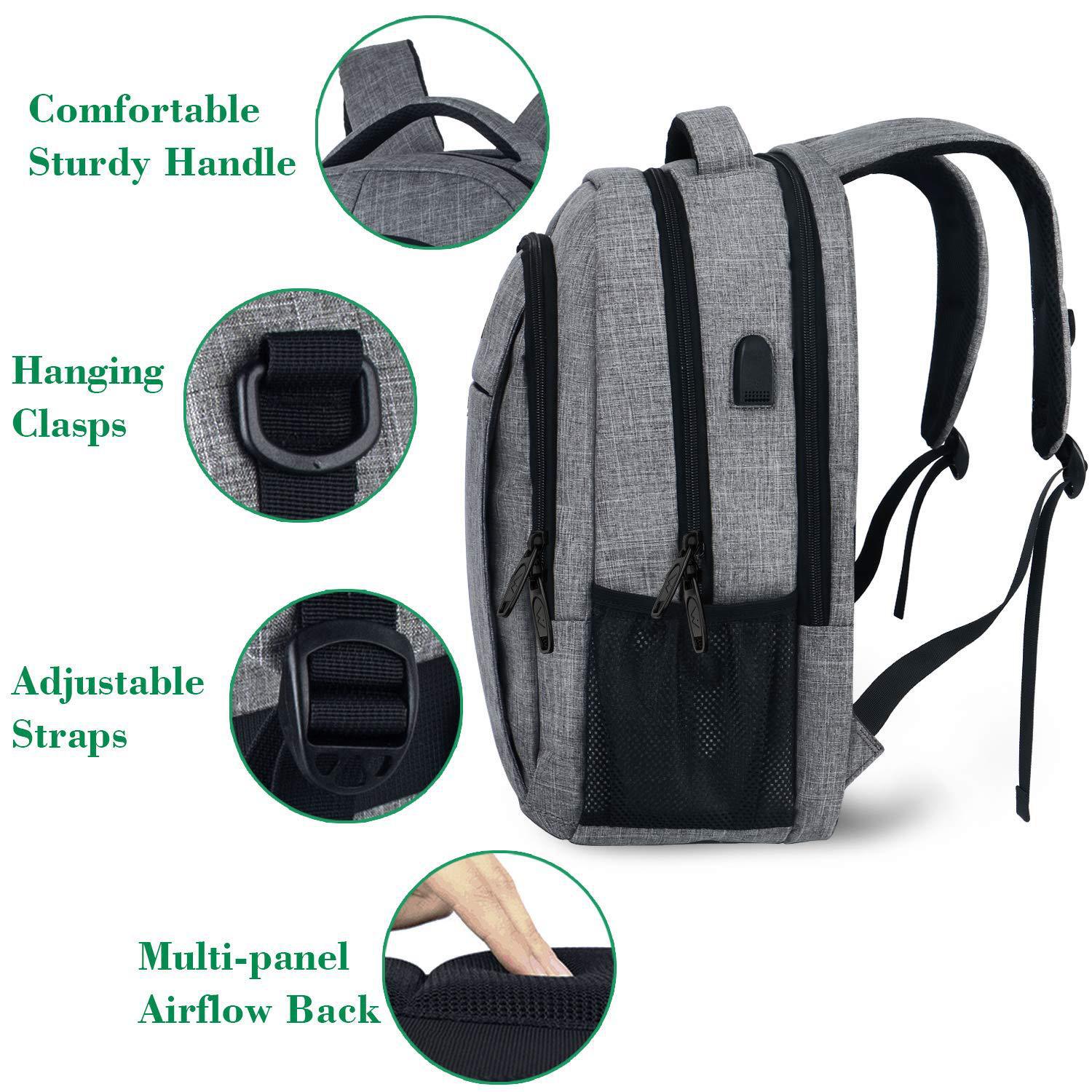gray fanlosn large capacity business backpack,custom,detail 02