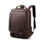 dark brown fanlosn pu leather business backpack men,custom,side