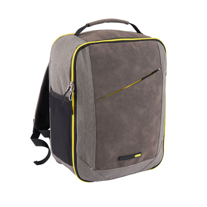 black mid size rpet business backpack,men,front 02