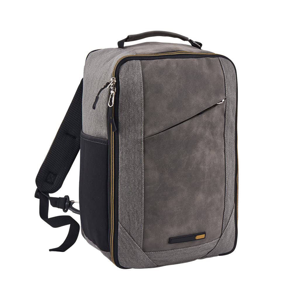 gold mid size rpet business backpack,men,front