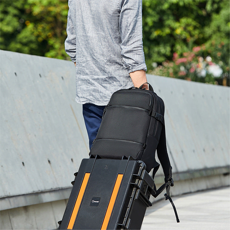 business backpack with top carry handle for easy hand carrying during daily commutes