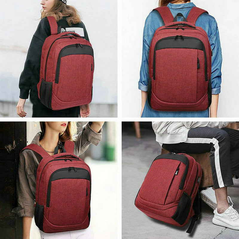 burgundy fanlosn large business laptop backpack,custom,model display