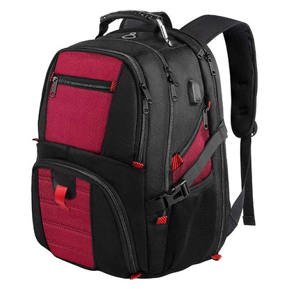 red polyester fanlosn business travel backpack,custom,detail