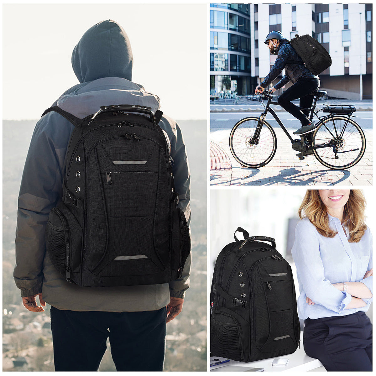 business travel laptop backpack for office commute and outdoor use