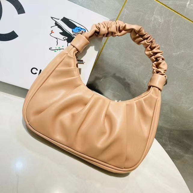 New Cloud Bag Underarm Bag Women's Handbag Advanced Texture Niche Design Fashionable All-Match Casual Pleated