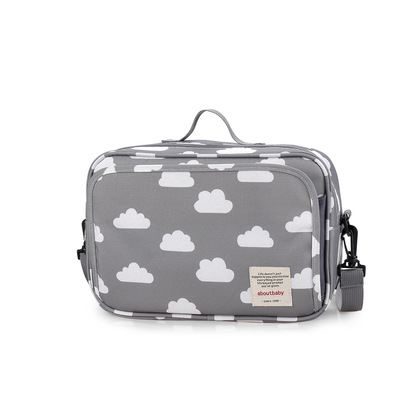 cloud print baby stroller organizer