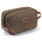 coffee canvas dopp kit bag for men's grooming essentials