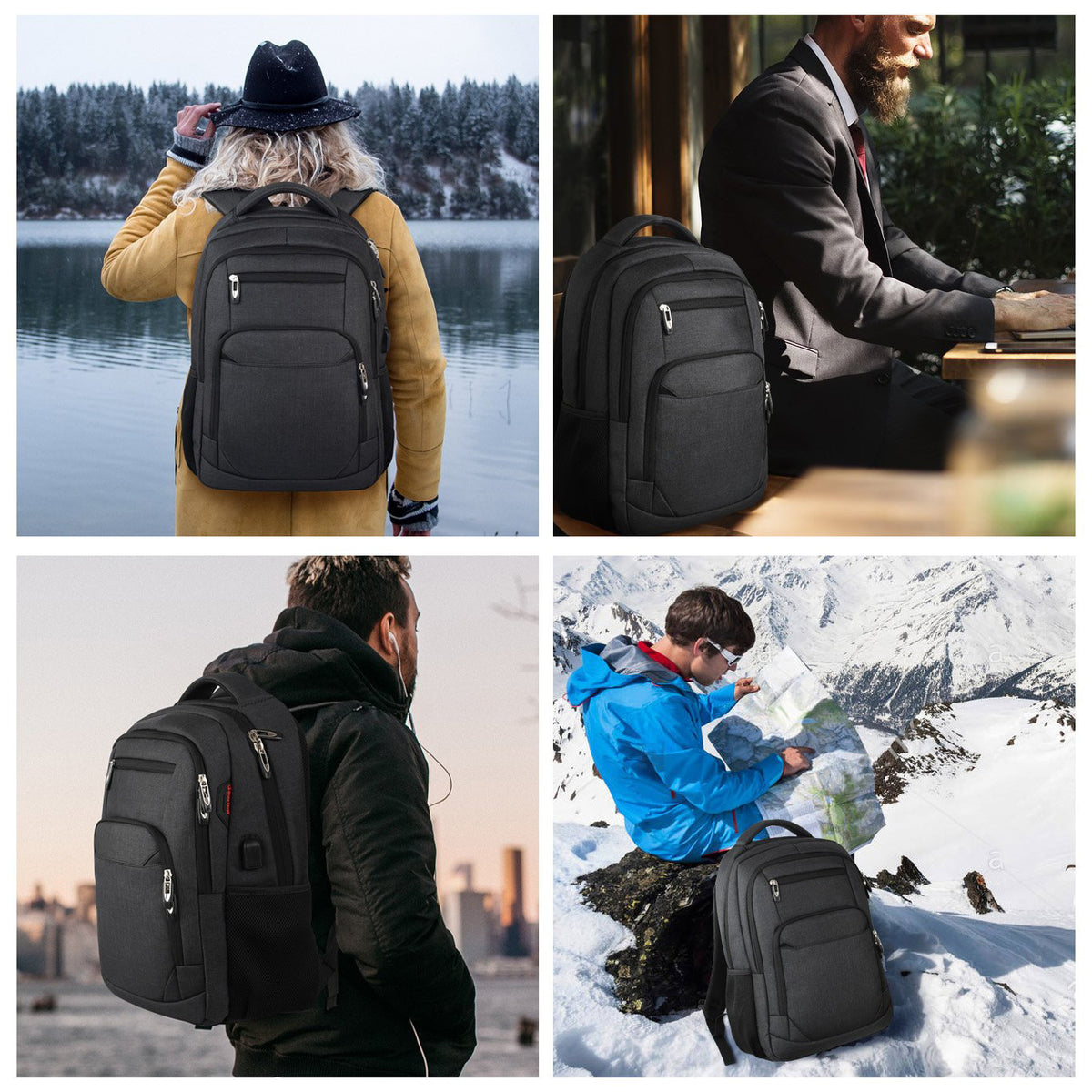 corporate laptop backpack for business travel and daily commuting