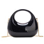 black small size acrylic crescent bag handbag,women,front