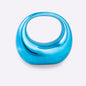 blue acrylic crescent bag handbag,women,front