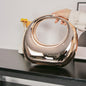 champagne gold acrylic crescent bag handbag,women,front-02
