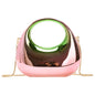 champagne green small size acrylic crescent bag handbag,women,front