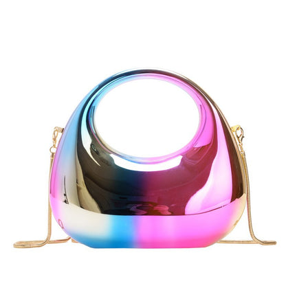 color three colors small size acrylic crescent bag handbag,women,front