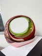 colorful pink green acrylic crescent bag handbag,women,front
