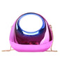 colorful purple blue small size acrylic crescent bag handbag,women,front