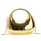 gold small size acrylic crescent bag handbag,women,front
