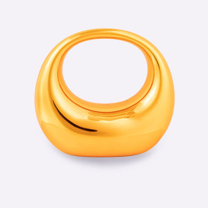 gold acrylic crescent bag handbag,women,front