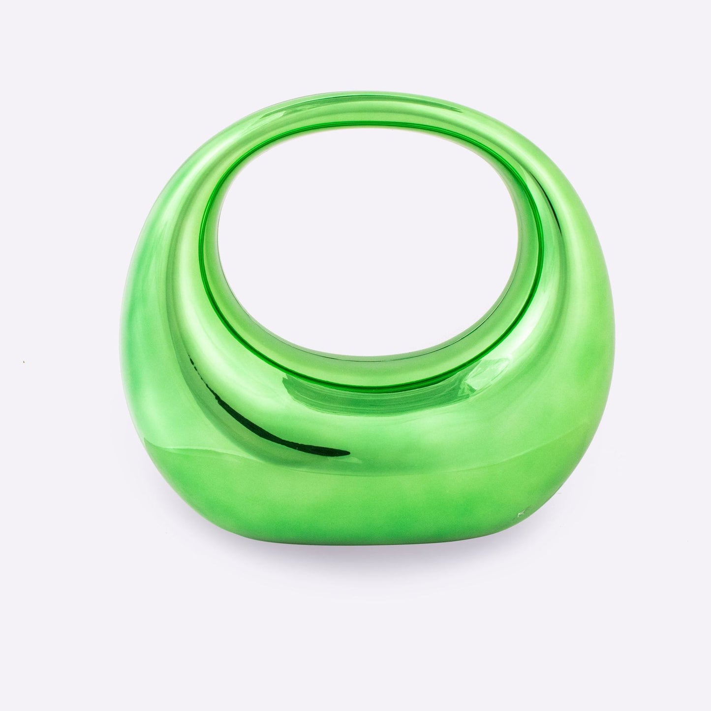 green acrylic crescent bag handbag,women,front