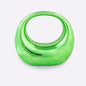 green acrylic crescent bag handbag,women,front