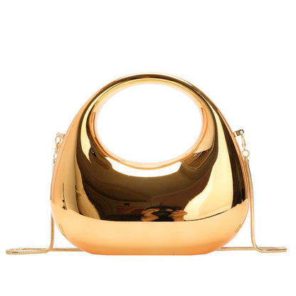 orange small size acrylic crescent bag handbag,women,front